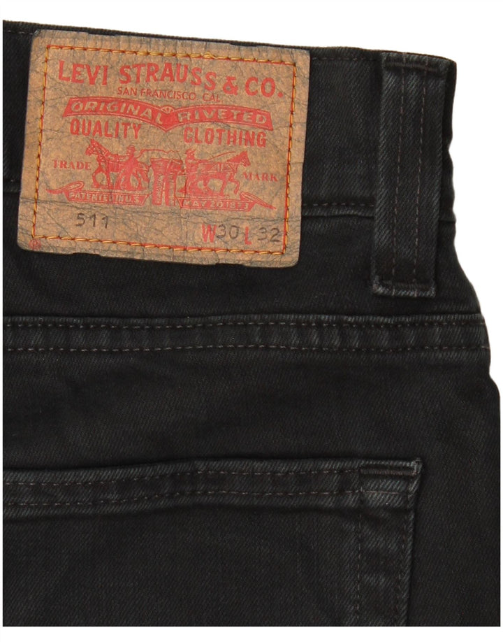 Levi's Womens 511 Slim Jeans W30 L32 Μαύρο