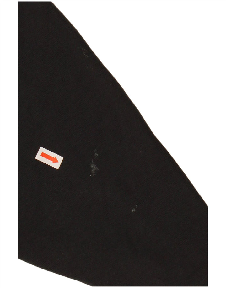 ADIDAS Γυναικεία γραφικά υπερμεγέθη κουκούλα UK 12 μεσαίο μαύρο βαμβακερό