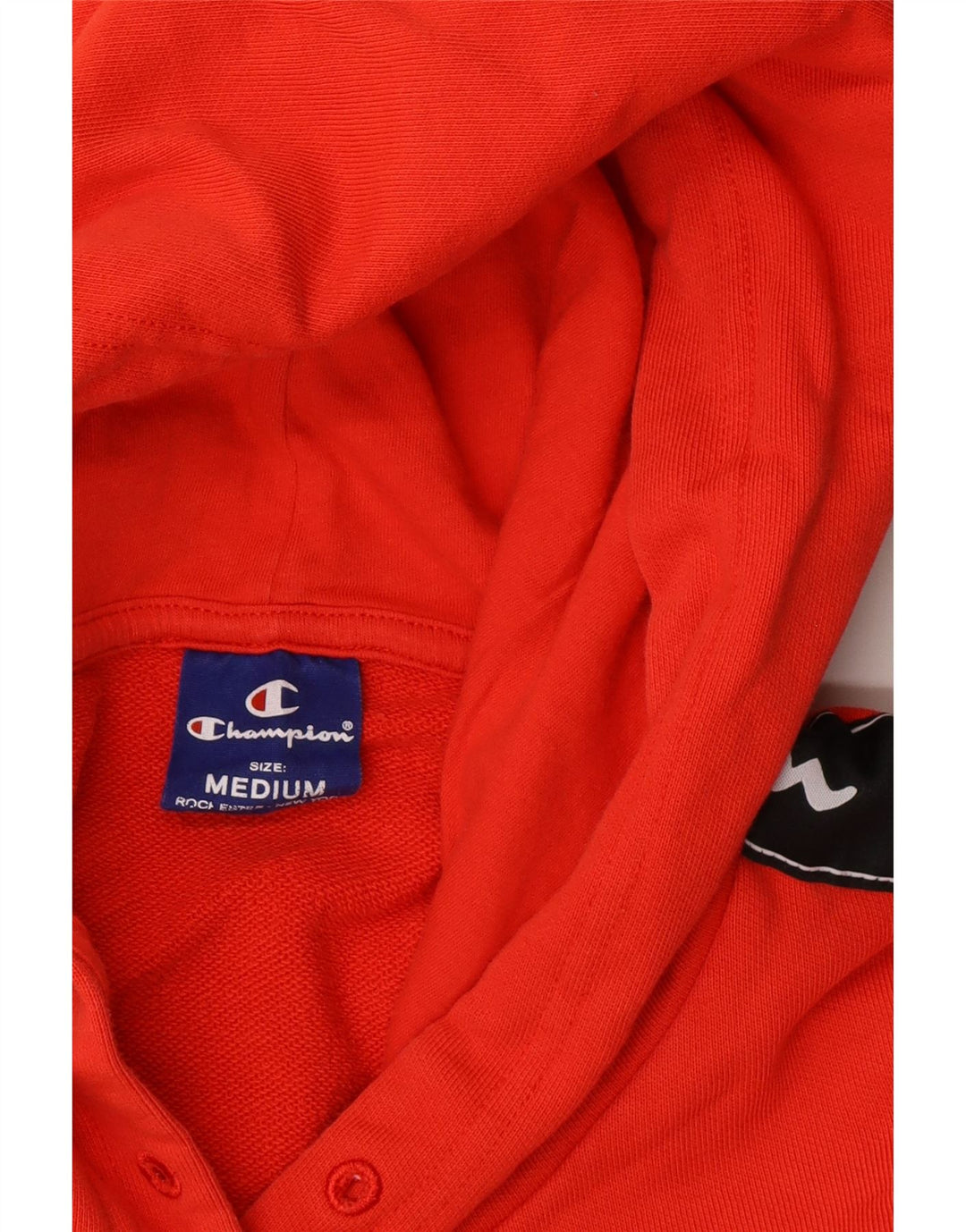 CHAMPION Mens Graphic Hoodie Jumper Medium Red