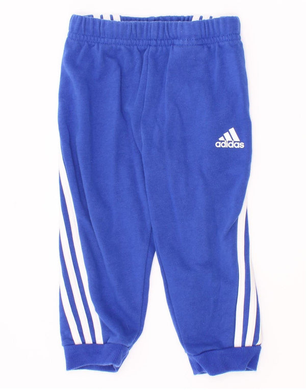 Παντελόνι αθλητικής φόρμας Adidas Baby Boys Joggers 9-12 μηνών μπλε βαμβακερό
