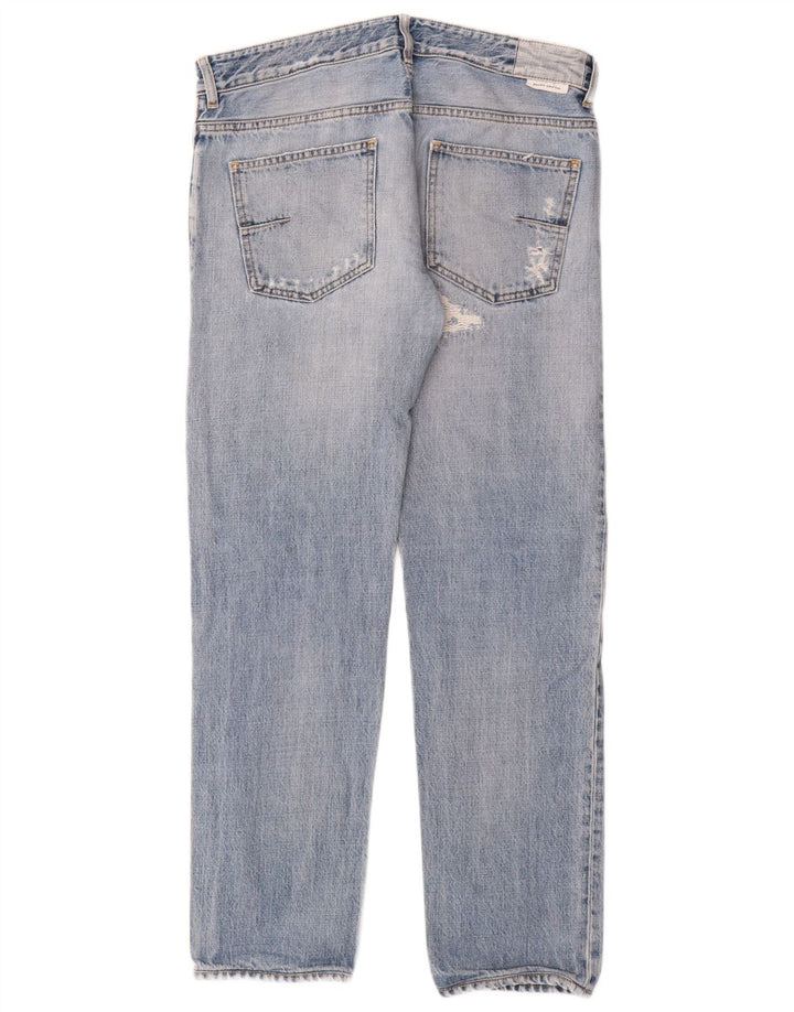 Ανδρικό Mauro Grifoni Distressed Straight Jeans W33 L30 Blue Cotton