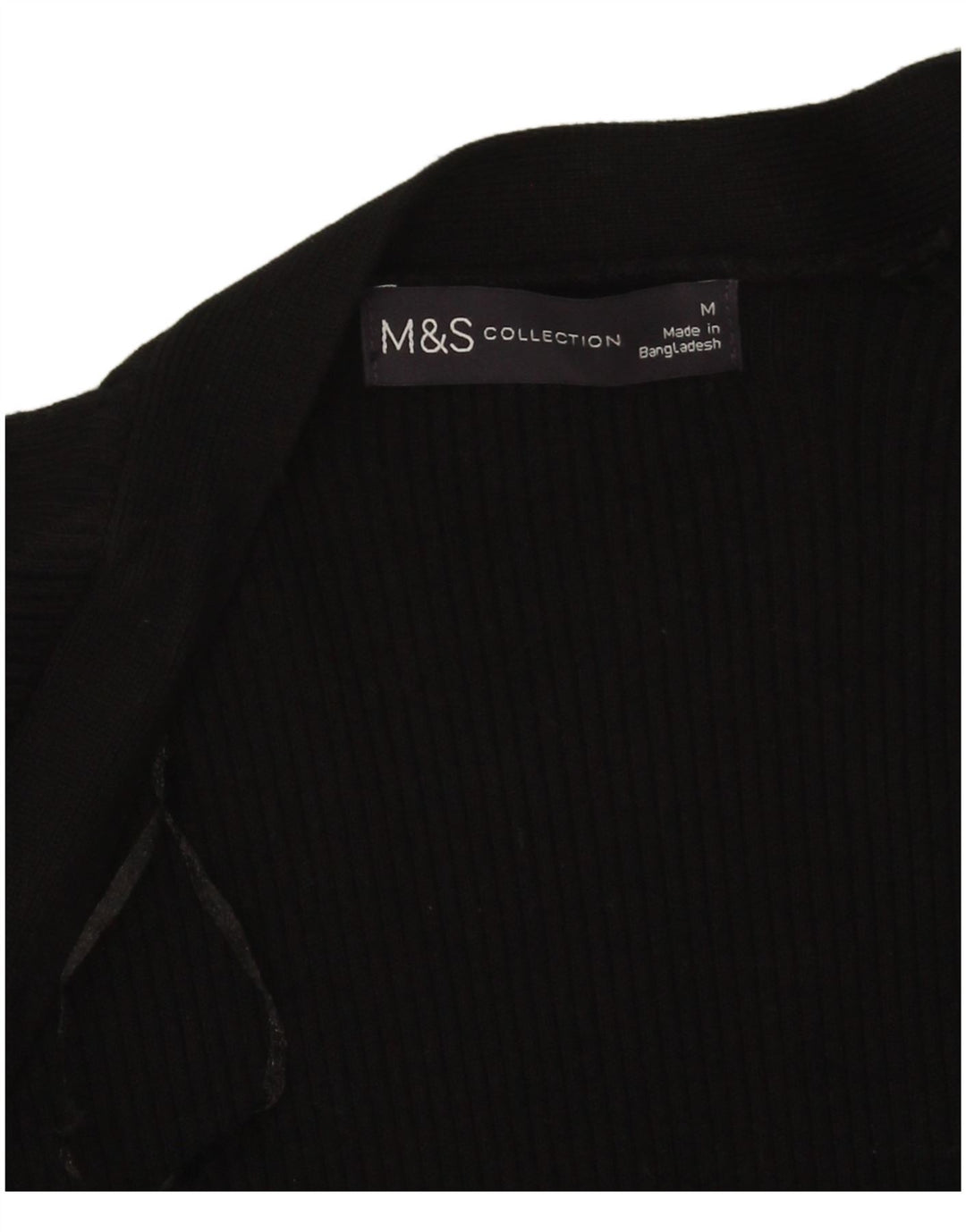 Marks & Spencer Γυναικείο ανοιχτό πουλόβερ ζακέτα UK 14 μεσαία μαύρη βισκόζη