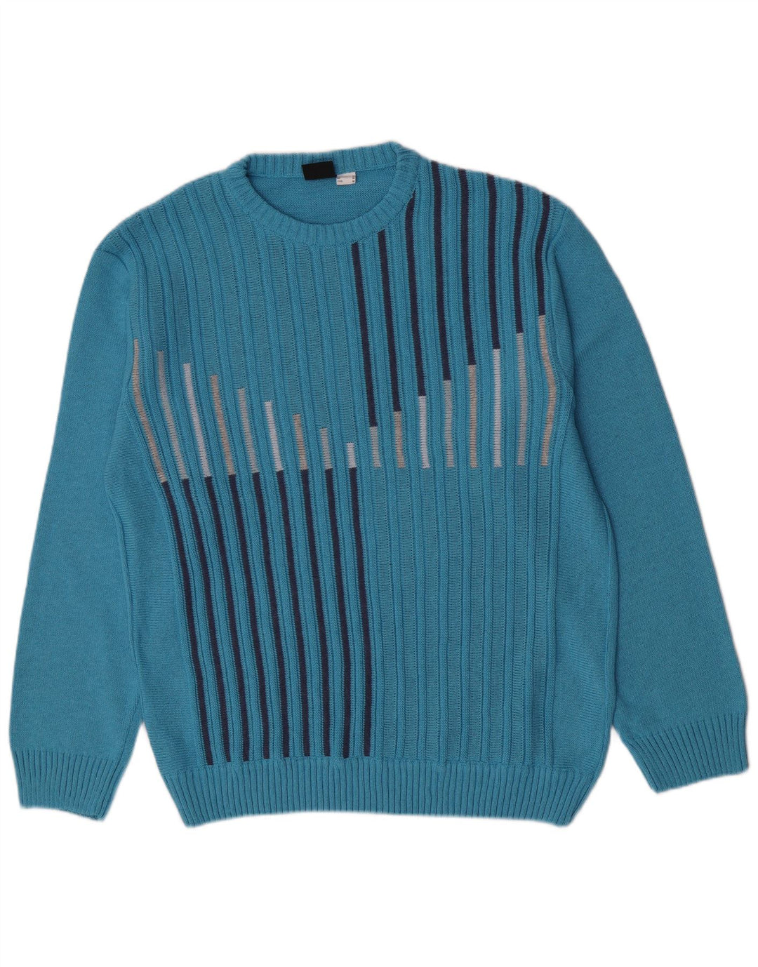 Ανδρικό πουλόβερ Gixan Regular Fit Crew Neck Jumper IT 50 Medium Blue ριγέ