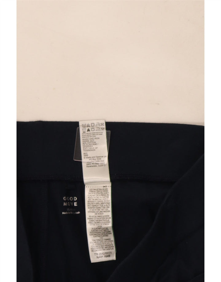 Marks & Spencer Girls Skort 15-16 Years Navy Blue Cotton