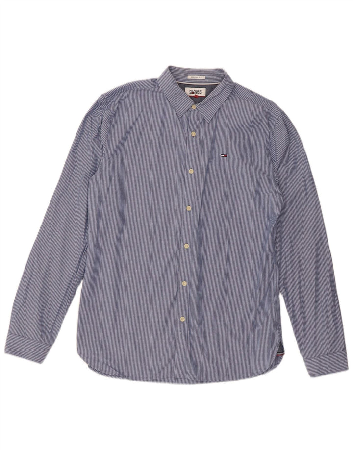 Ανδρικό πουκάμισο Tommy Hilfiger Regular Fit Βαμβακερό μεσαίο μπλε ριγέ