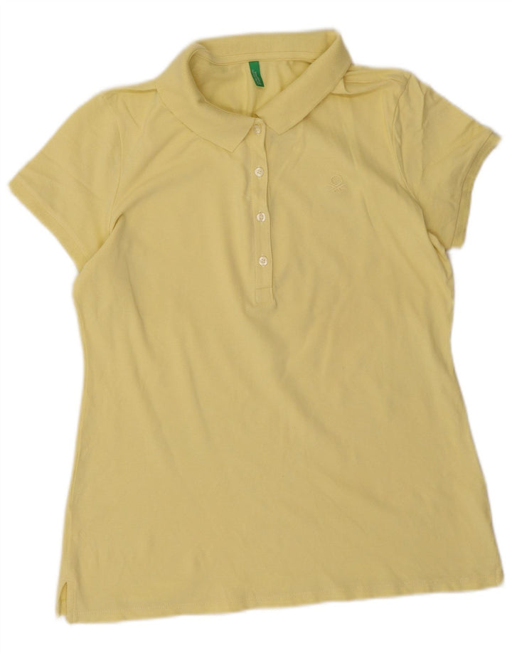 Γυναικείο μπλουζάκι πόλο Benetton UK 12 Medium Yellow