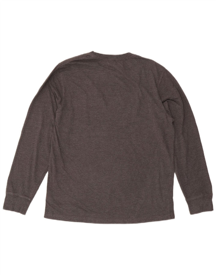 EDDIE BAUER Ανδρικό τοπ μακρυμάνικο μεσαίο γκρι βαμβακερό