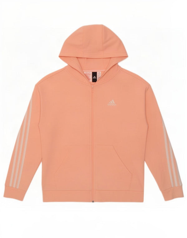 Adidas Boys Zip Hoodie πουλόβερ 13-14 ετών Ροζ βαμβακερό