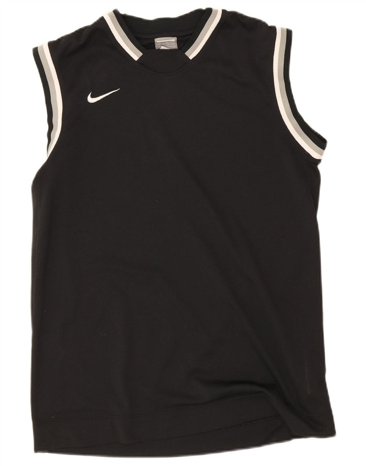 Nike Boys Vest Top 13-14 Years XL Μαύρος ριγέ πολυεστέρας