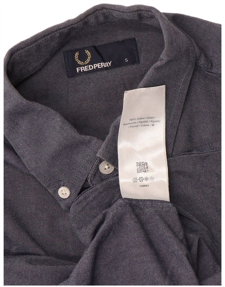 Ανδρικό πουκάμισο Fred Perry Μικρό Βαμβακερό Navy Blue