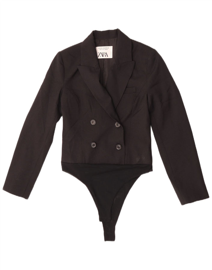 Zara γυναικείο κορμάκι UK 10 Small Black Colourblock Polyester