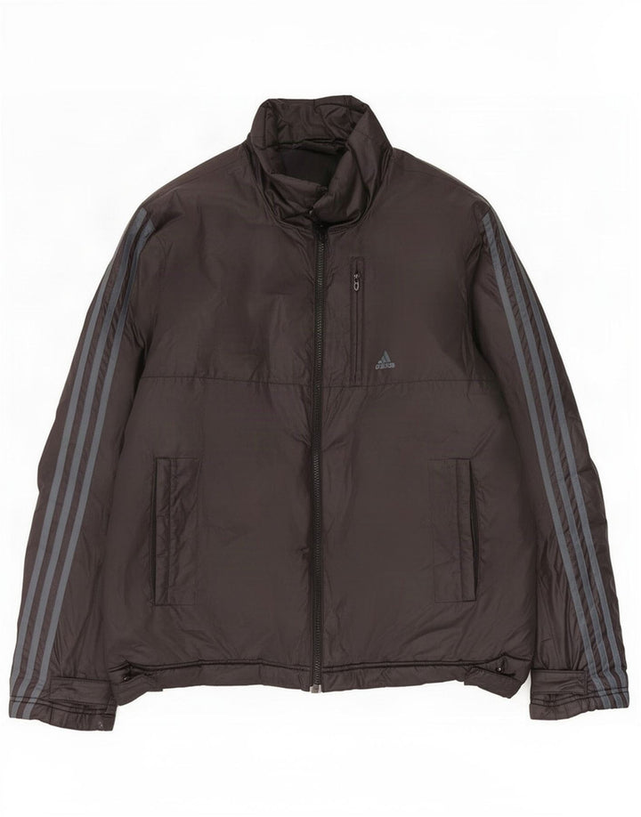 Ανδρικό μπουφάν με επένδυση Adidas UK 38 Μεσαίου Μαύρου Πολυεστέρα