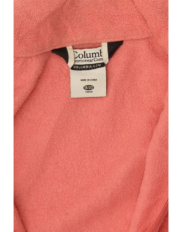 Columbia Girls Fleece Jacket 15-16 Years Pink Polyester