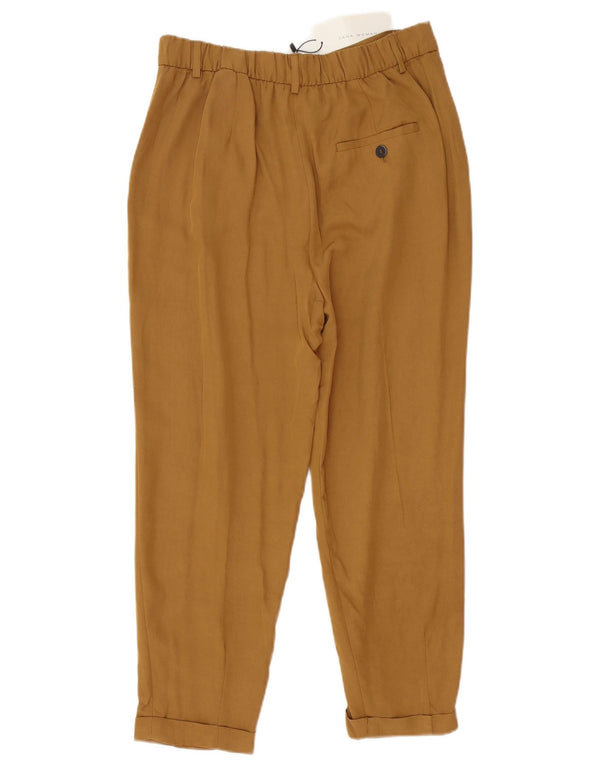 Zara Γυναικείο κωνικό παντελόνι μεσαίο W30 L24 Καφέ βισκόζη
