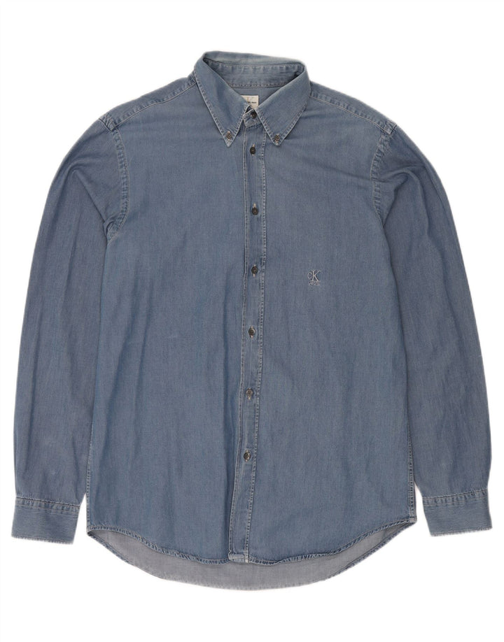 CALVIN KLEIN JEANS Mens Denim Shirt XL Blue Cotton