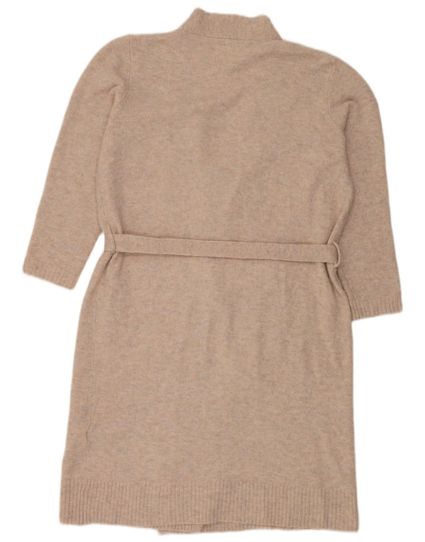 Marks & Spencer Γυναικείο πουλόβερ Longline Cardigan UK 14 Medium Beige