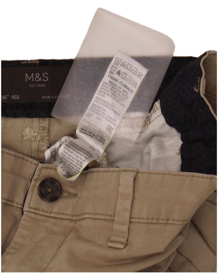Ανδρικό σορτς Chino Marks & Spencer W36 μεγάλο μπεζ βαμβακερό