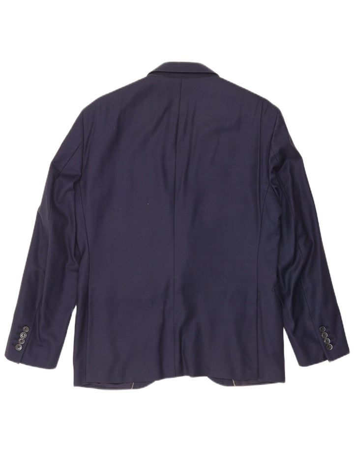 Ανδρικό σακάκι σακάκι Hackett 2 κουμπιών UK 40 Large Navy Blue Wool