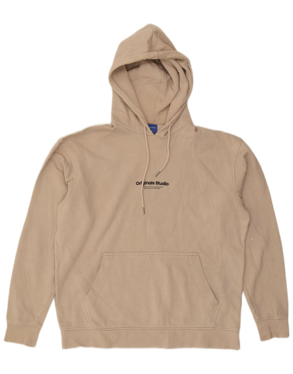 Jack & Jones Ανδρικό Hoodie Jumper XL Beige Cotton