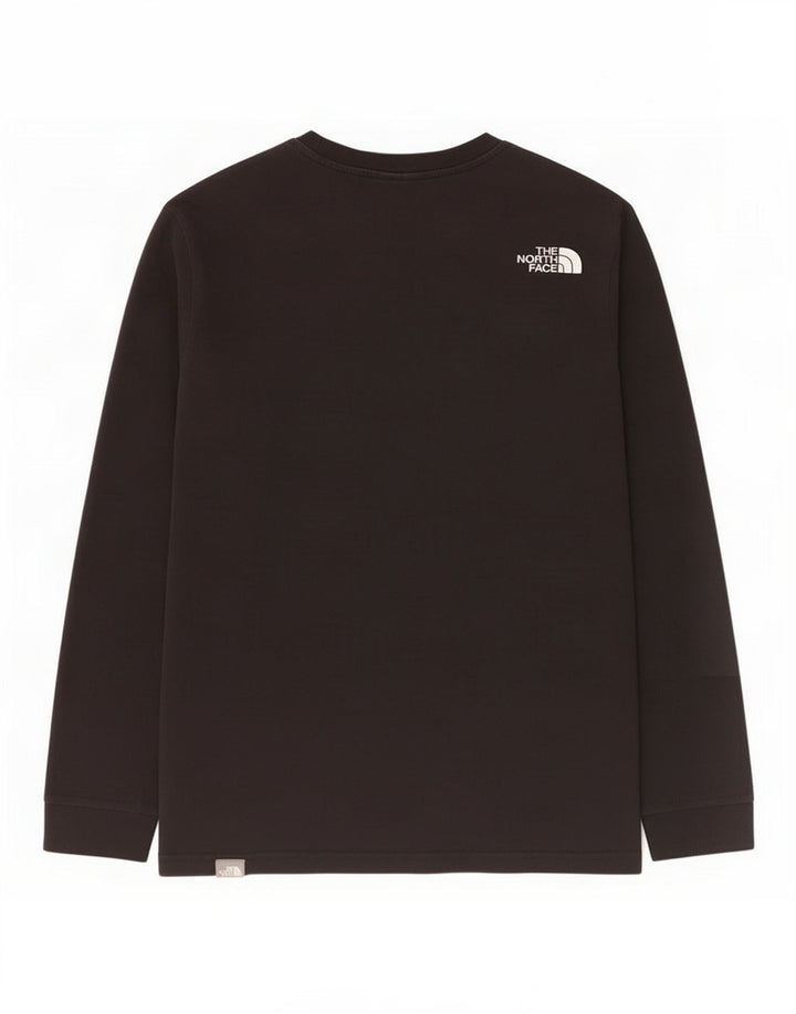Ανδρικό τοπ North Face μακρυμάνικο μικρό μαύρο βαμβακερό