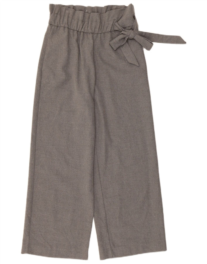 Zara Γυναικείο Cropped Παντελόνι Small W26 L24 Grey Polyester