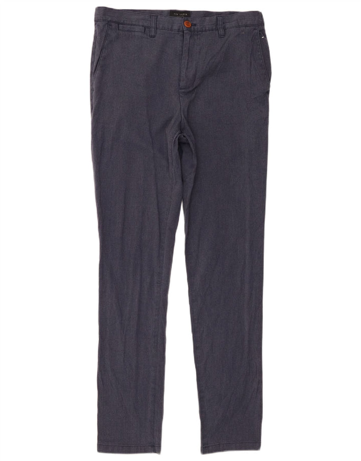 Ted Baker Ανδρικό Slim παντελόνι Chino W30 L31 Navy Blue Polyester
