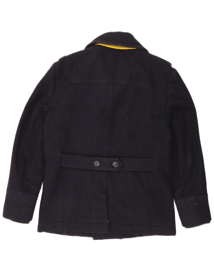 Ανδρικό παλτό μπιζελιού Superdry UK 38 Medium Navy Blue Wool