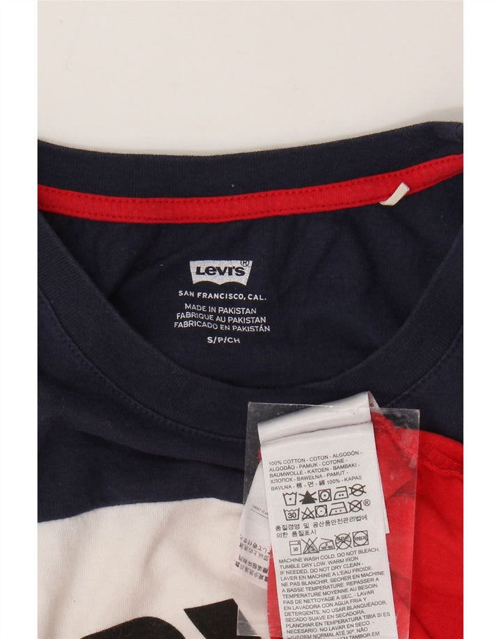 Γυναικείο γραφικό γιλέκο LEVI'S τοπ 10 μικρών πολύχρωμων ριγέ UK