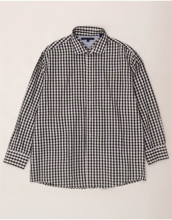 Ανδρικό πουκάμισο Tommy Hilfiger Size 17 1/2 XL Μαύρο βαμβακερό Gingham