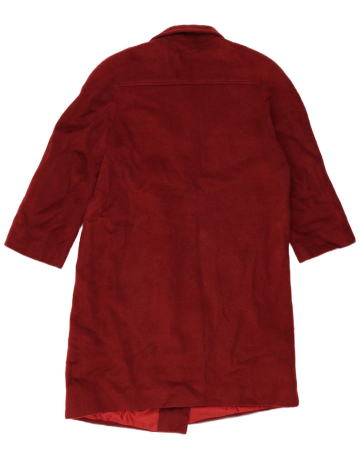 VINTAGE Γυναικείο Παλτό Διπλό IT 48 XL Μαλλί μπορντό