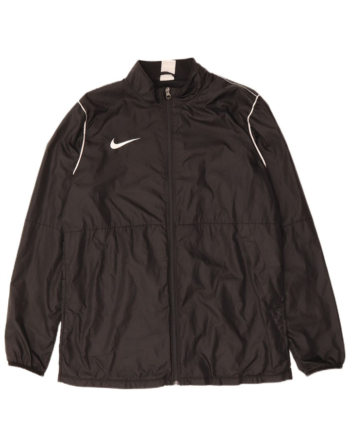 NIKE Ανδρικό μπουφάν βροχής UK 40 μεγάλο μαύρο πολυεστέρα