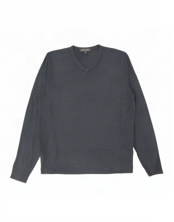 Ανδρικό πουλόβερ Marks & Spencer με V λαιμόκοψη 2XL Γκρι Ακρυλικό