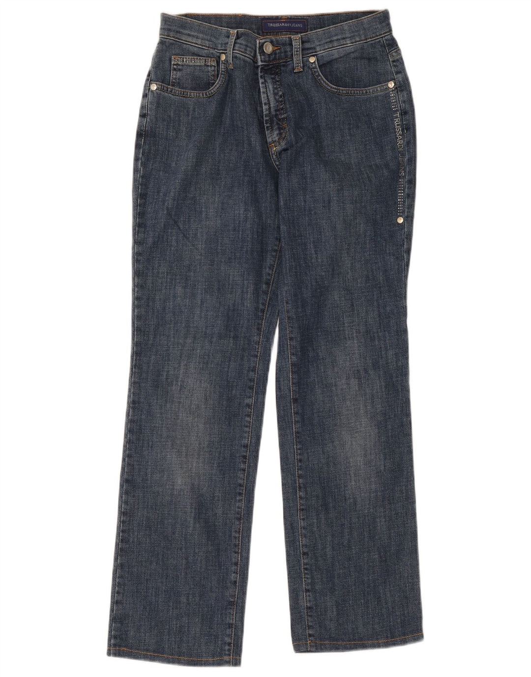 Γυναικείο τζιν Trussardi ίσιο W27 L27 Μπλε βαμβακερό