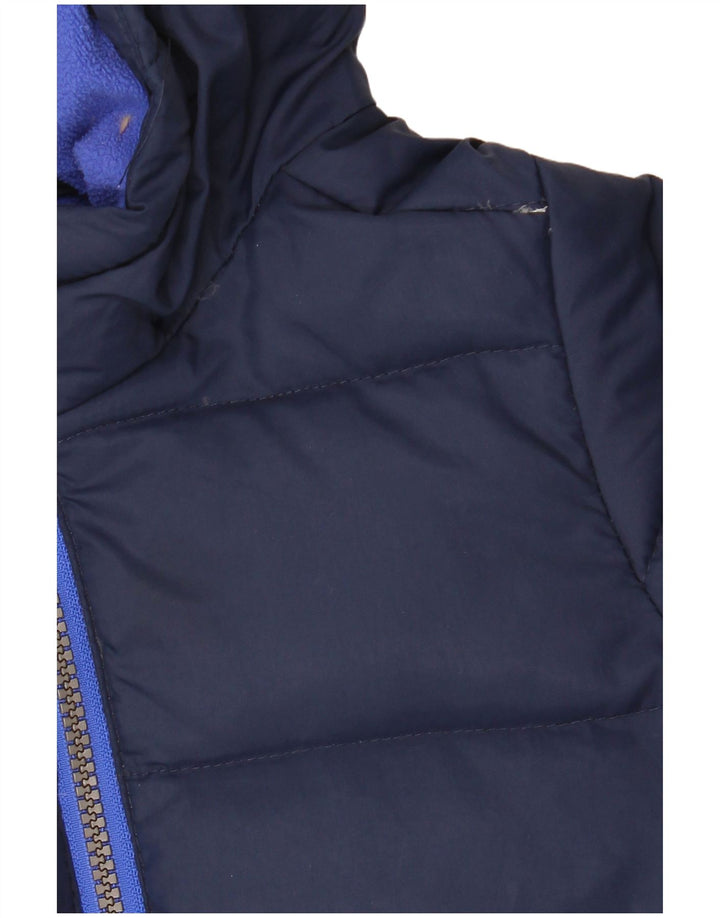 Μπουφάν Benetton Boys Graphic Hooded Geded Jacket 5-6 Years Navy Blue
