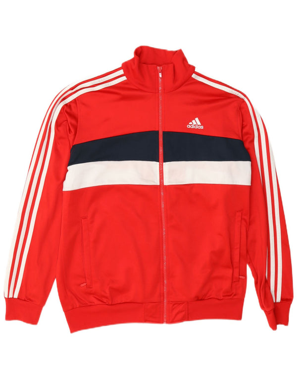Ανδρική αθλητική φόρμα Adidas Top Jacket Μεσαίο Κόκκινο Colourblock Πολυεστέρας