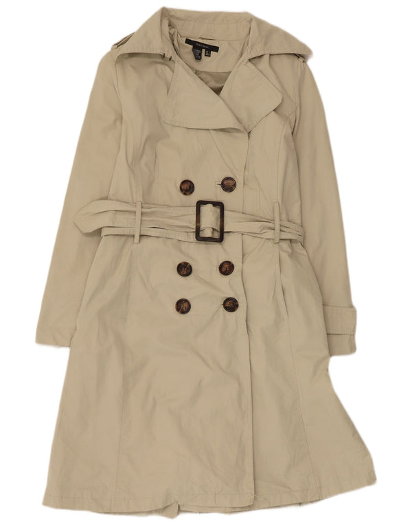 Zara Γυναικεία καμπαρντίνα με διπλό στήθος UK 14 Large Beige Polyester