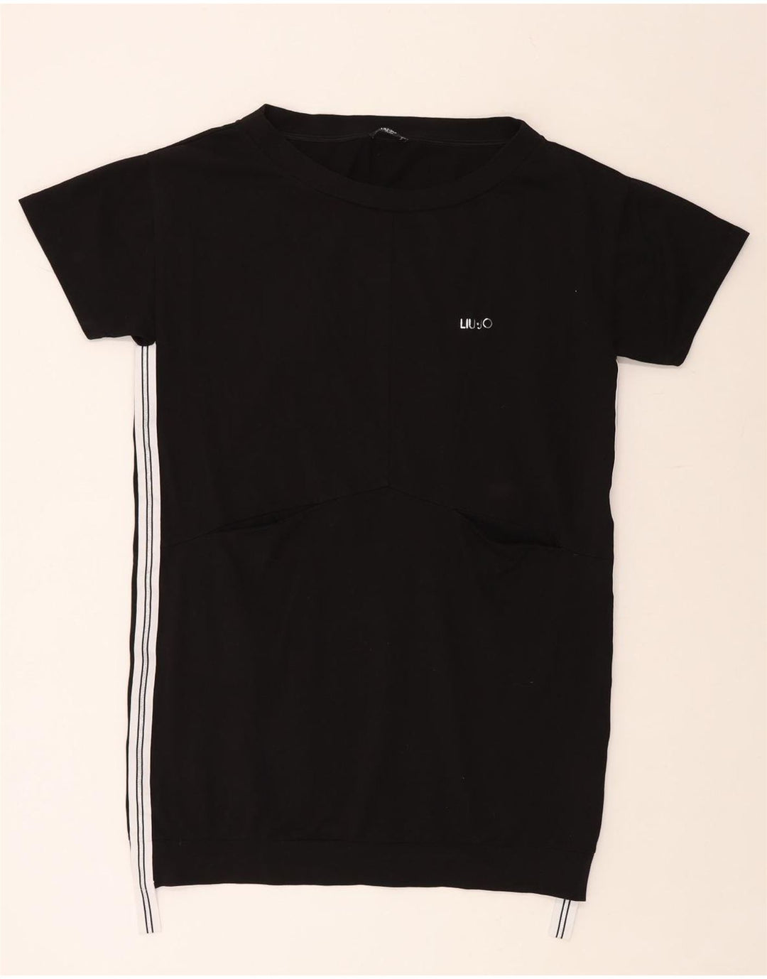 Γυναικείο μπλουζάκι Milano LIU JO UK 18 XL Μαύρο βαμβακερό