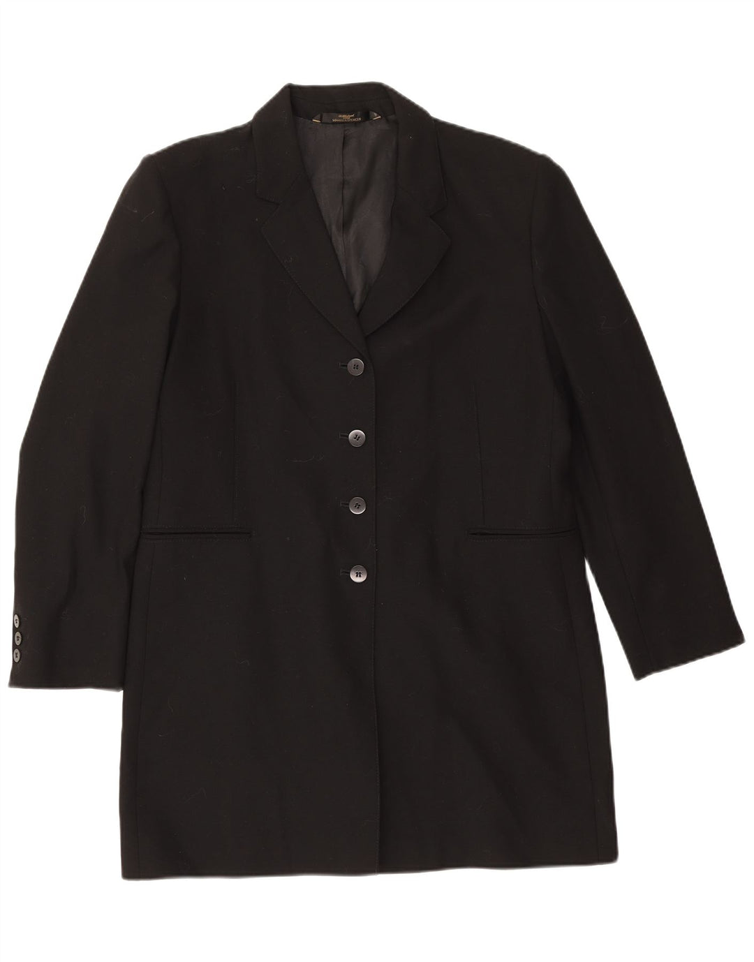 Marks & Spencer Γυναικείο Πανωφόρι UK 16 Large Black New Wool