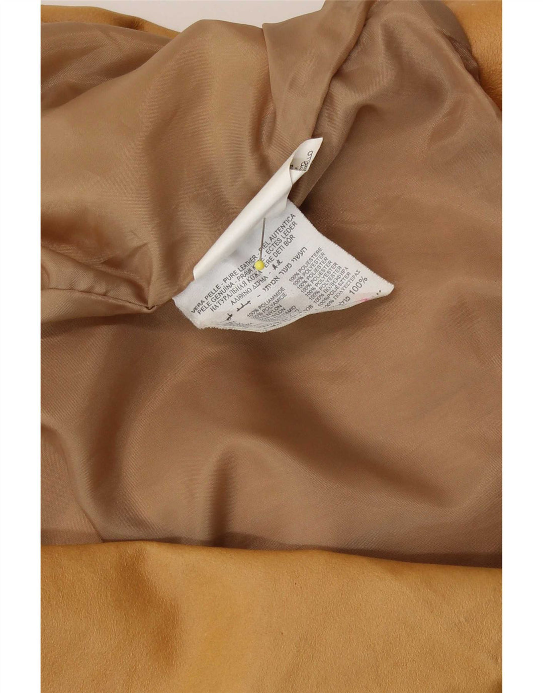Terranova Γυναικείο Δερμάτινο Παλτό UK 10 Small Beige Leather