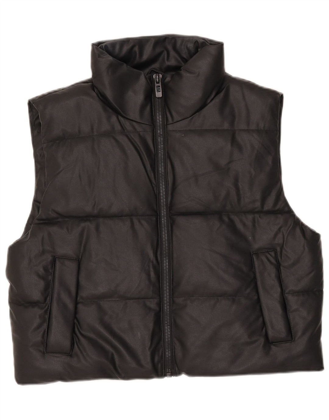 Zara Γυναικεία επένδυση Gilet UK 14 Medium Black Polyester