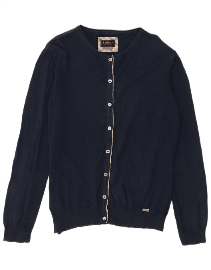 BARBOUR Γυναικεία Ζακέτα UK 16 Large Navy Blue Cotton