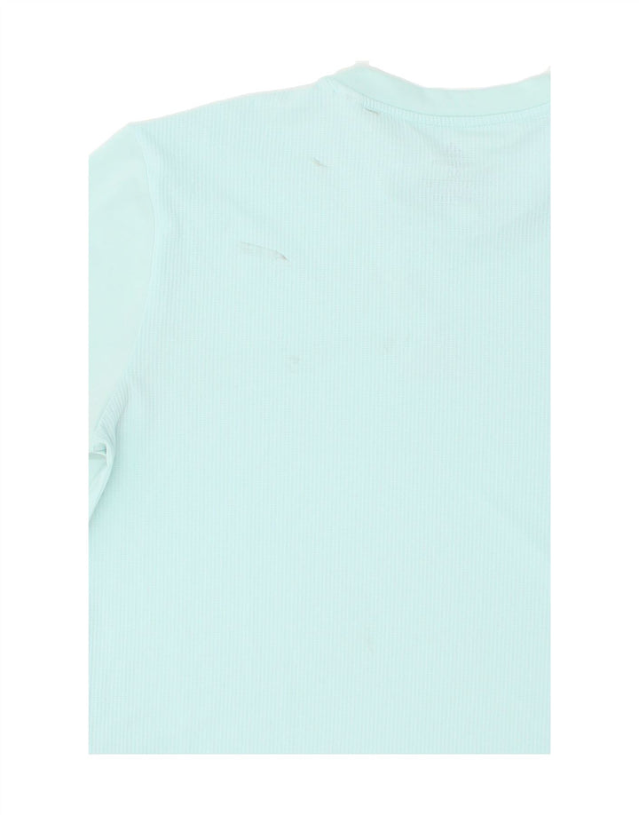 ADIDAS Womens Aeroready T-Shirt Top UK 12/14 Medium Blue Polyester Vintage Adidas and Second-Hand Adidas from Messina Hembry 