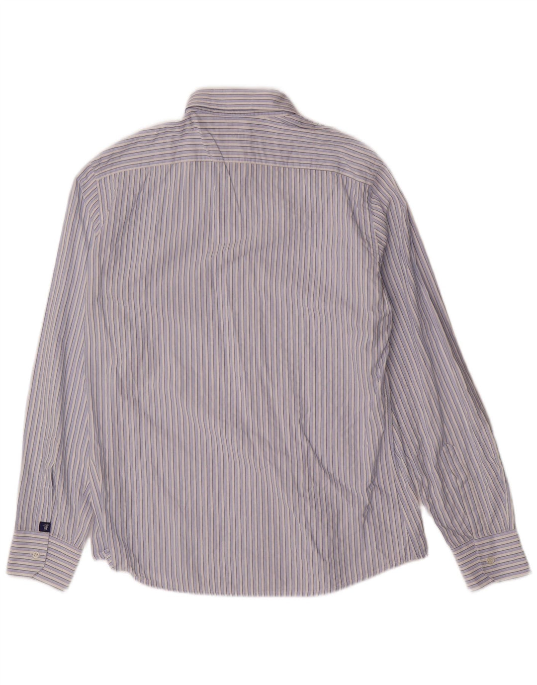 TRUSSARDI JEANS Ανδρικό πουκάμισο Βαμβακερό μεσαίο μπλε ριγέ