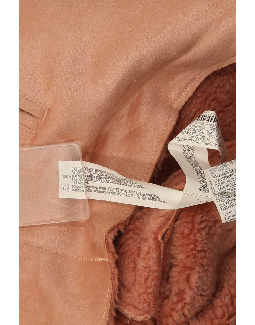 Zara Γυναικείο μπουφάν Sherpa UK 10 Small Pink Polyester