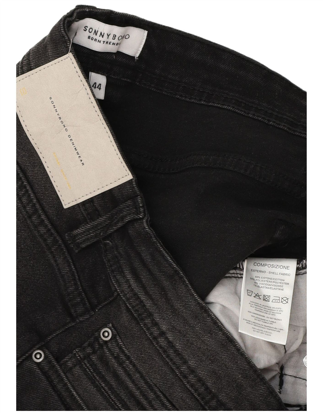 SONNY BONO Γυναικείο τζιν σορτς IT 44 Medium W29 μαύρο βαμβακερό