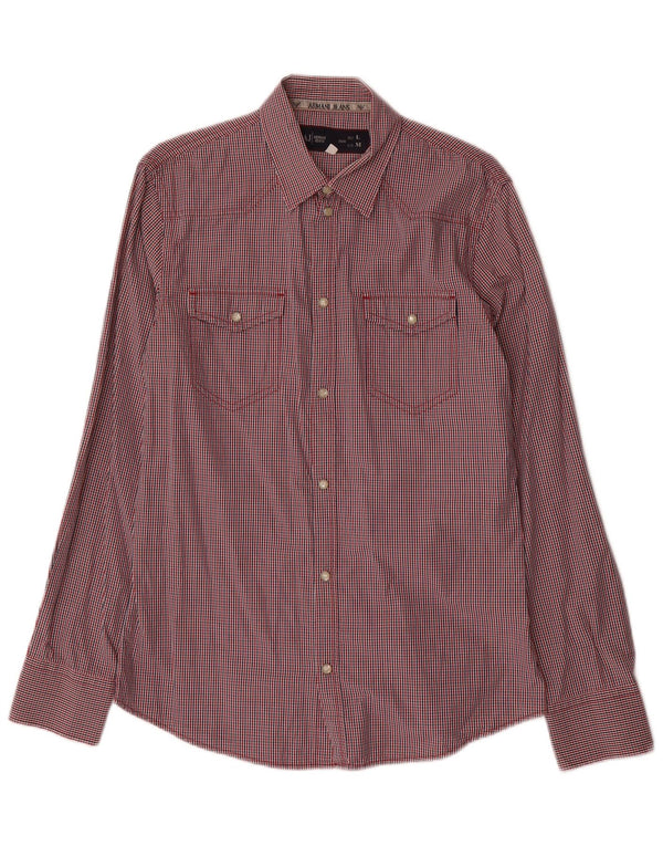 Ανδρικό πουκάμισο ARMANI JEANS Μεσαίο πολύχρωμο βαμβακερό καρό