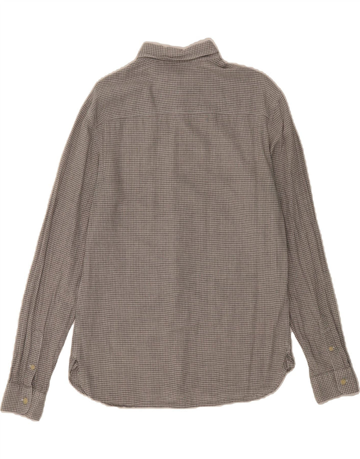 ALL SAINTS Mens Shirt Small Grey Gingham Cotton Vintage All Saints and Second-Hand All Saints from Messina Hembry 