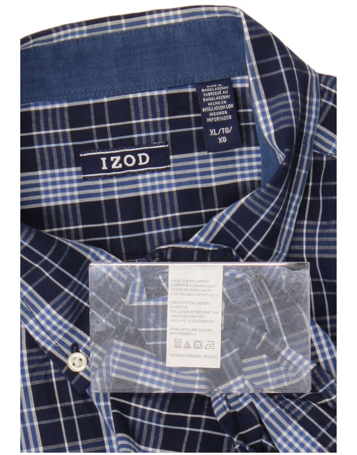 Ανδρικό πουκάμισο IZOD XL Navy Blue Check Cotton