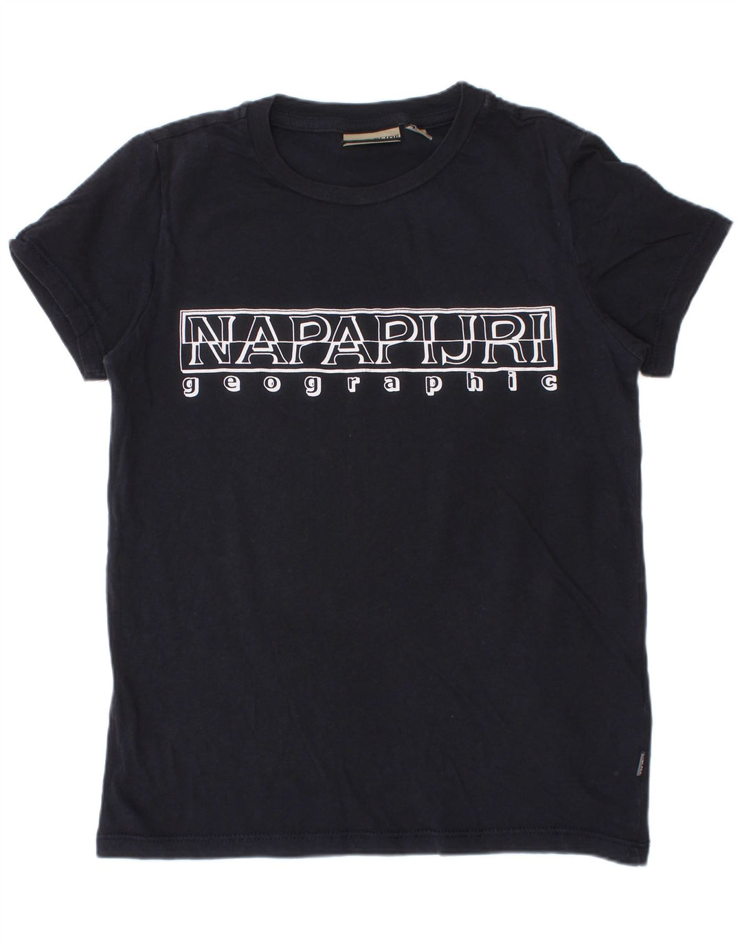 NAPAPIJRI Αγόρι Γεωγραφικό Γραφικό T-Shirt 7-8 ετών Navy Blue βαμβακερό