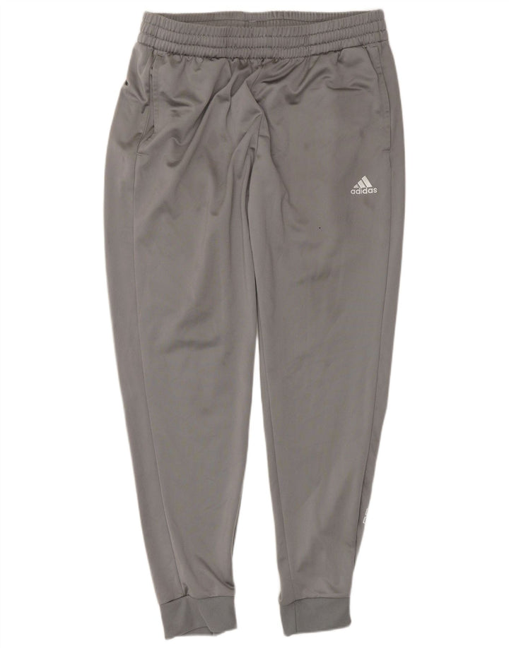 ADIDAS Mens Graphic Tracksuit Trousers Joggers Large  Grey Polyester